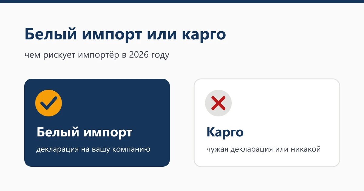 Белая доставка или карго в 2026 году: чем рискует импортёр